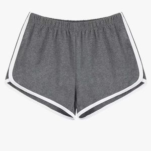 Women’s L 8/10 Gray Cotton Workout Bootie Shorts Casual Athletic Wear Size Large
